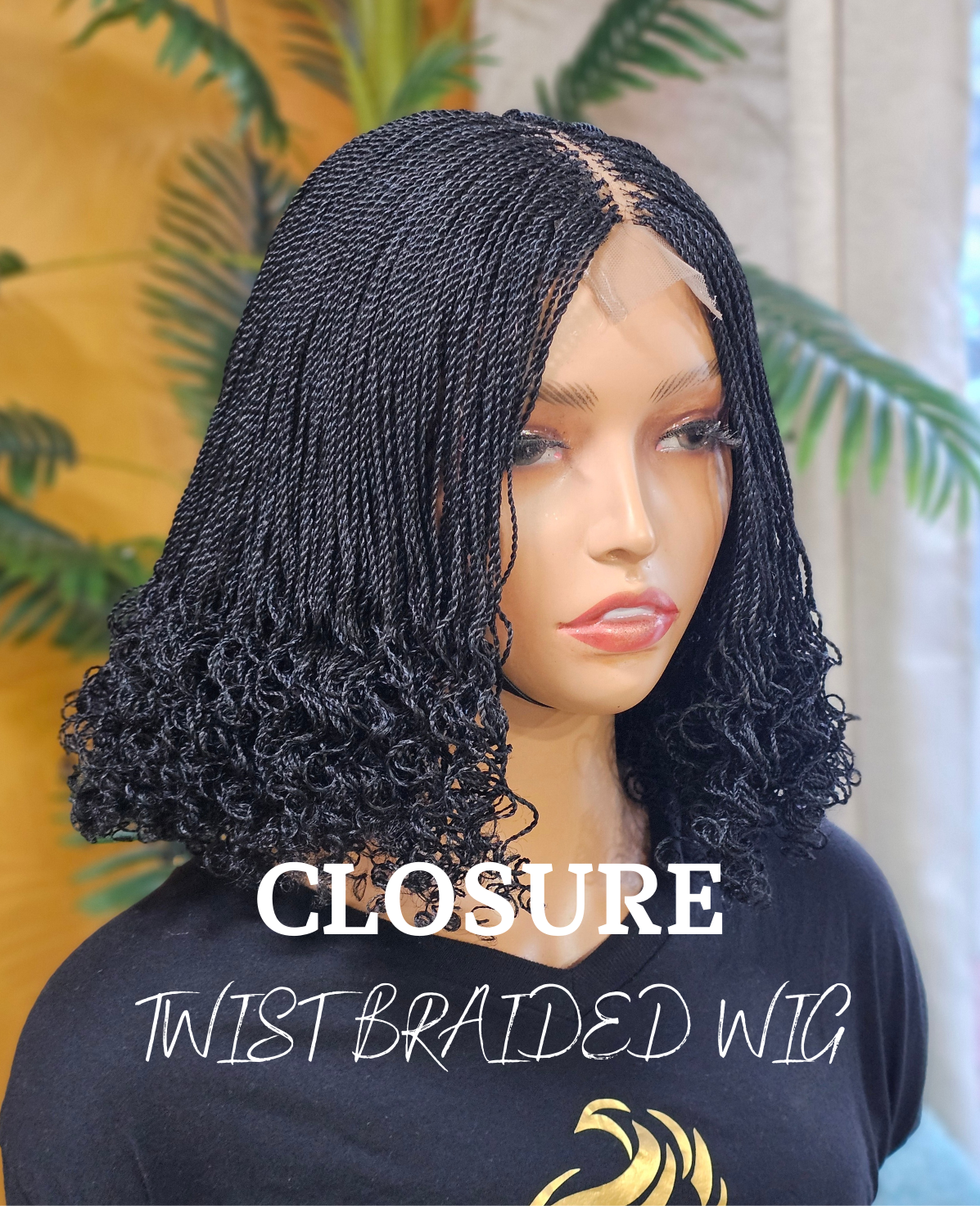 Closure Twist Braided Wigs