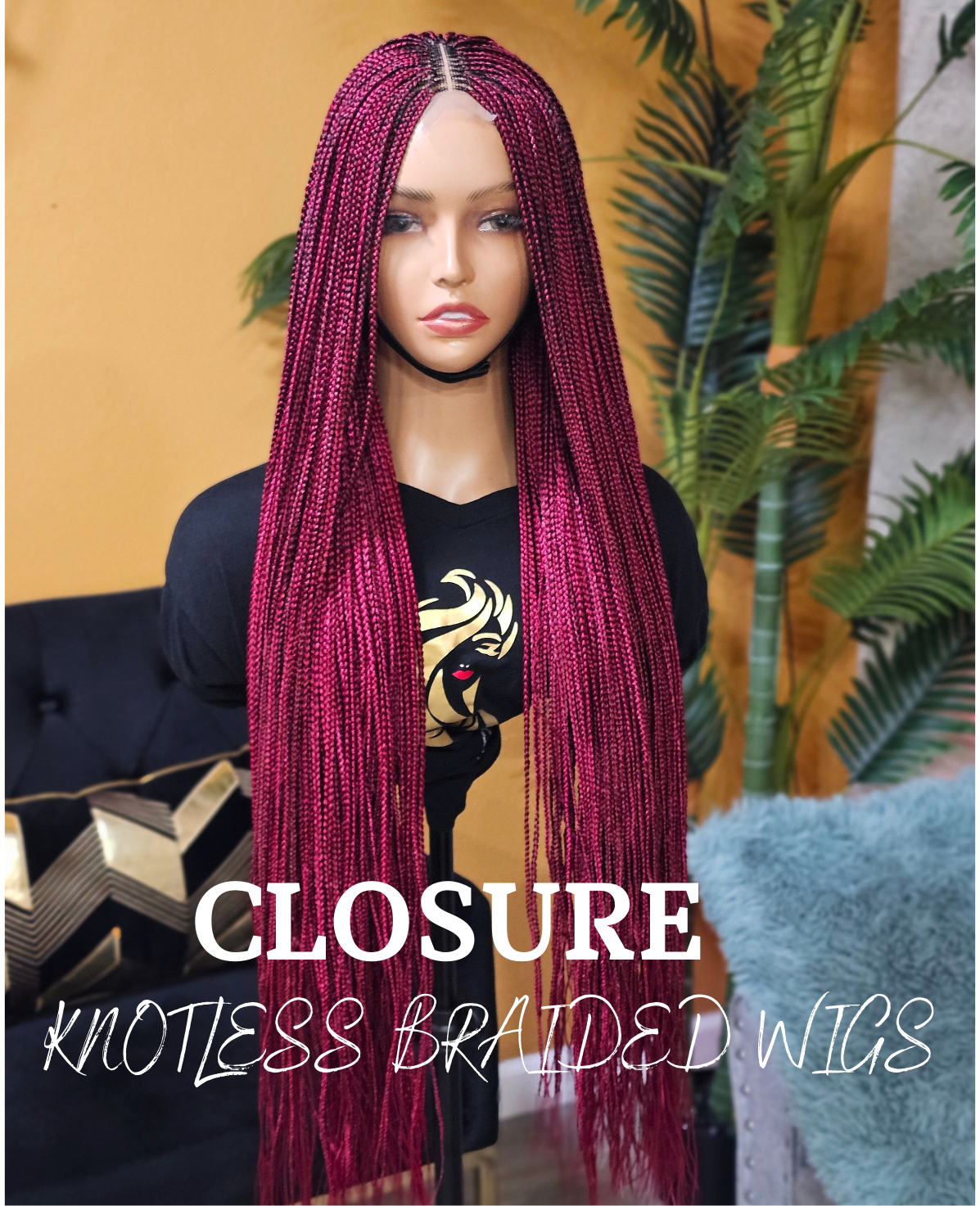 Closure Knotless Braided Wigs