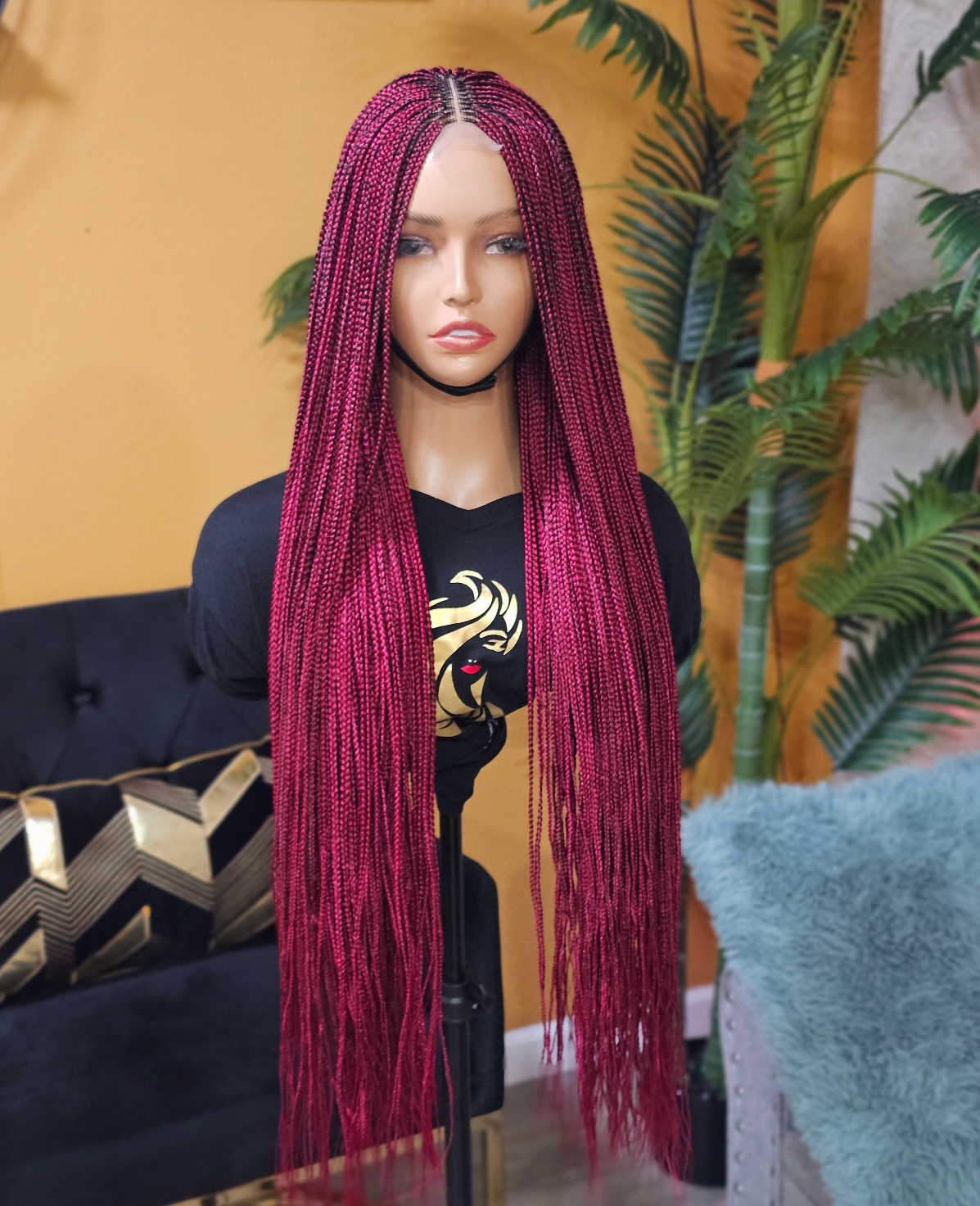 2x6 Closure Braided Wigs 32"