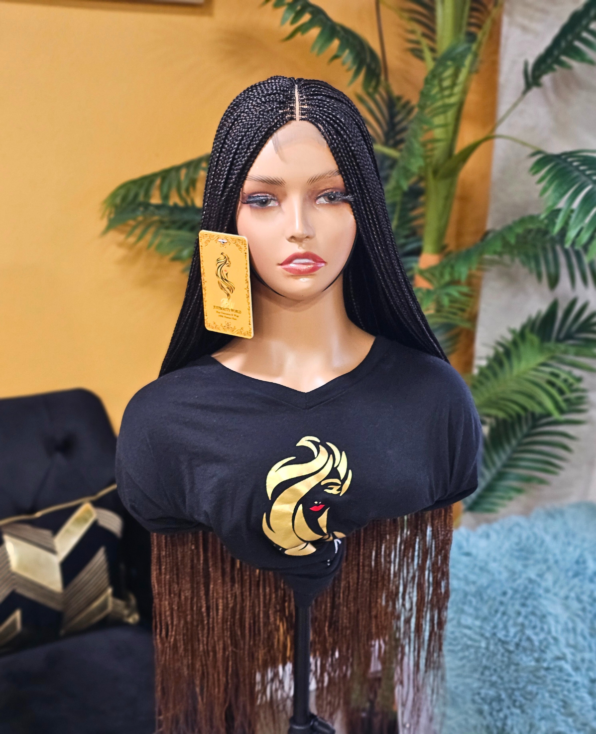 2x6 Closure Braided Wig Knotless Braided Wig