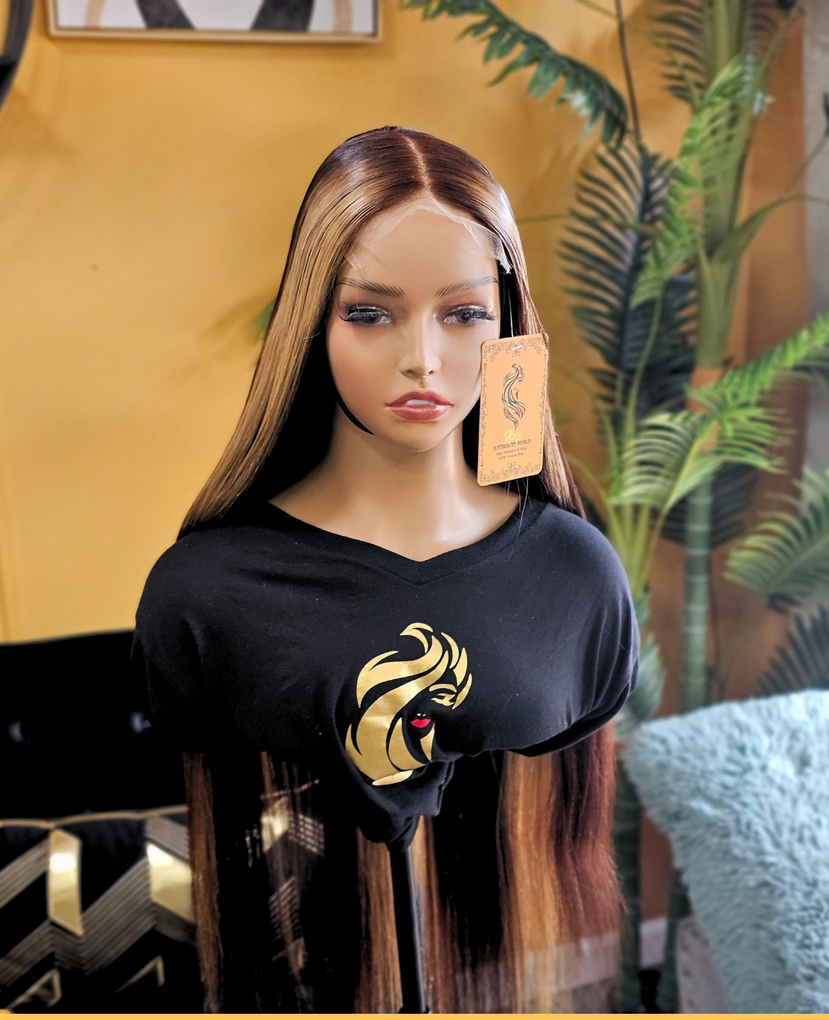 Unprocessed Straight customized Human Hair Wig HD Closure