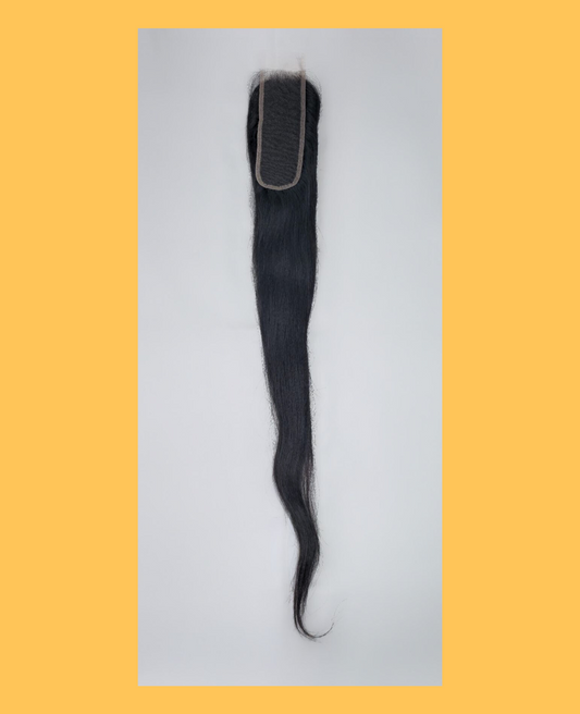 Unprocessed Human hair 2x6 HD Closure ( straight)