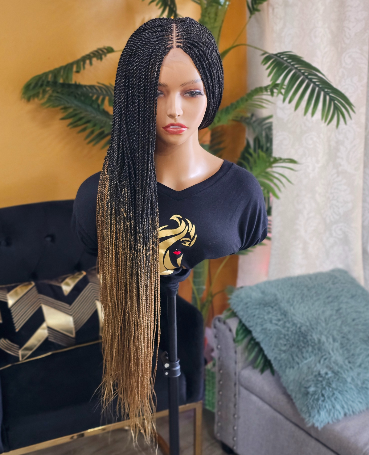 2x6 closure twist braided wig