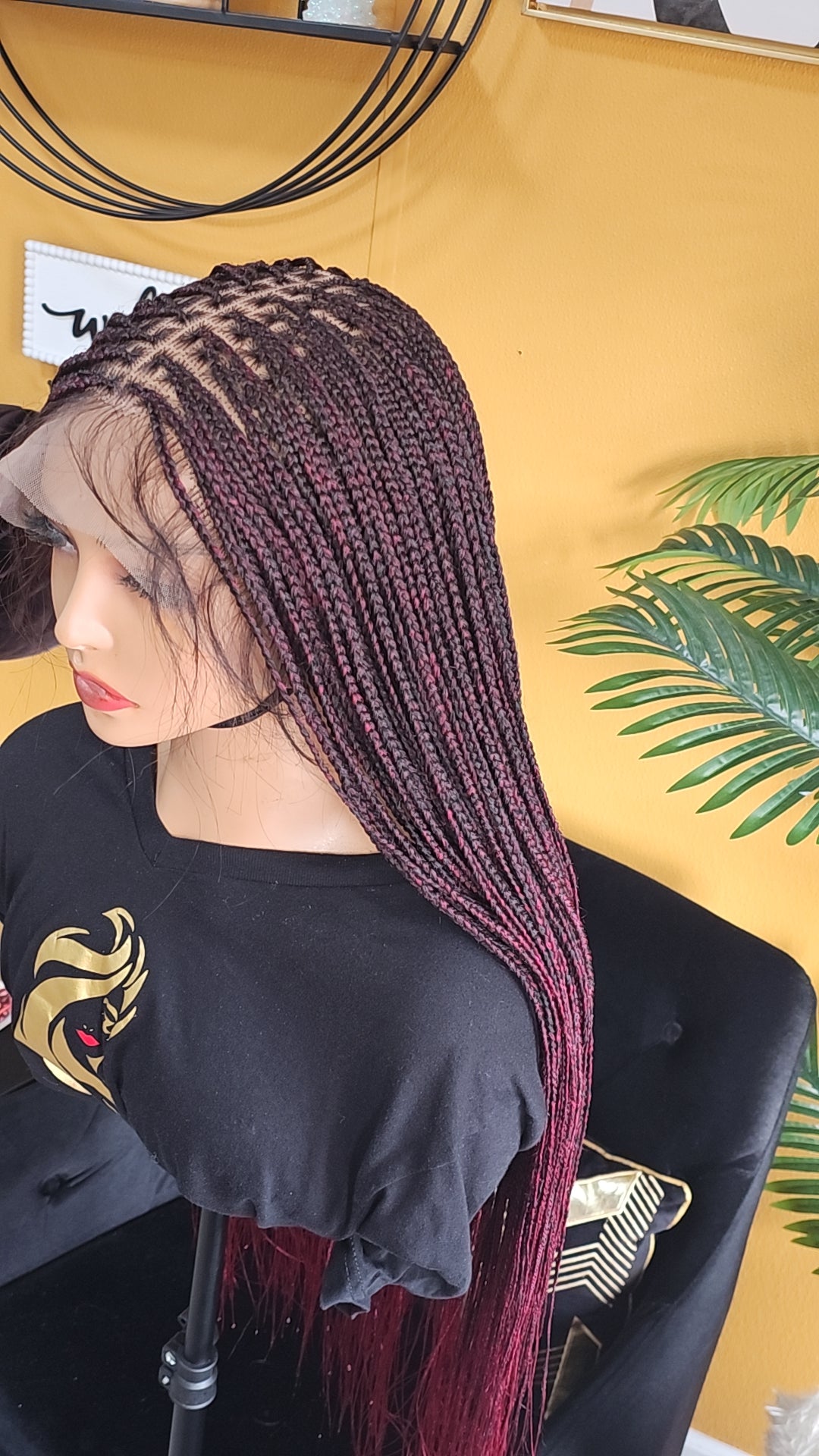 Braided Full lace wig ( knotless braids)