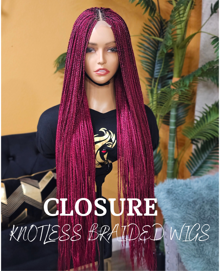 Closure Knotless Braided Wigs