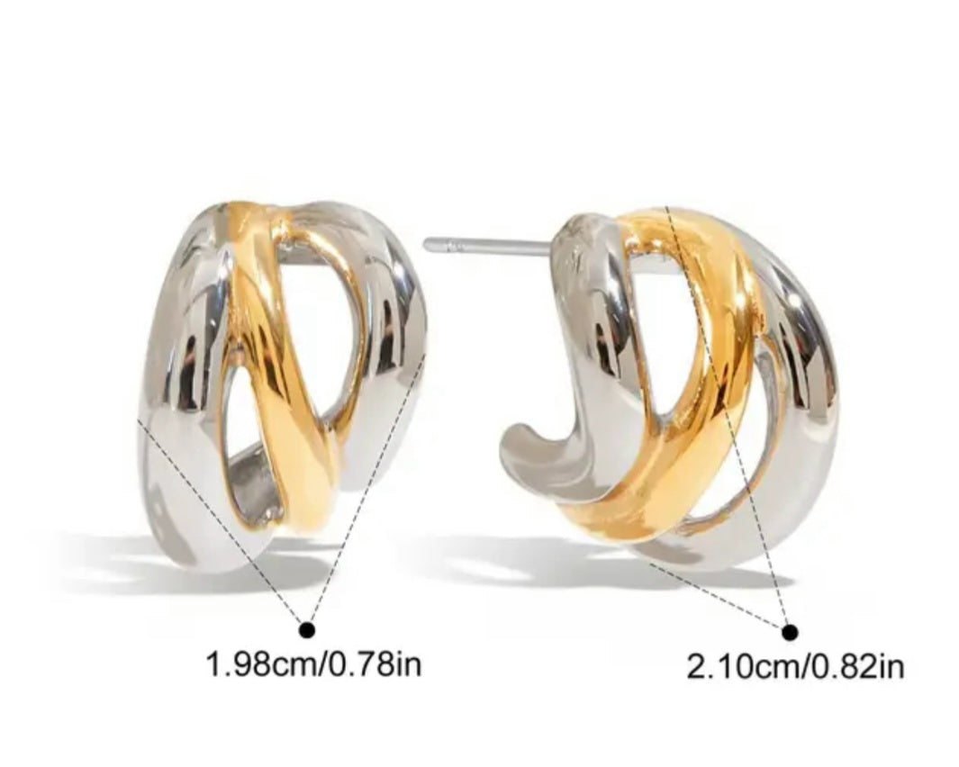 JBW Elegant Minimalist Two-Tone 18K Gold Stainless Steel