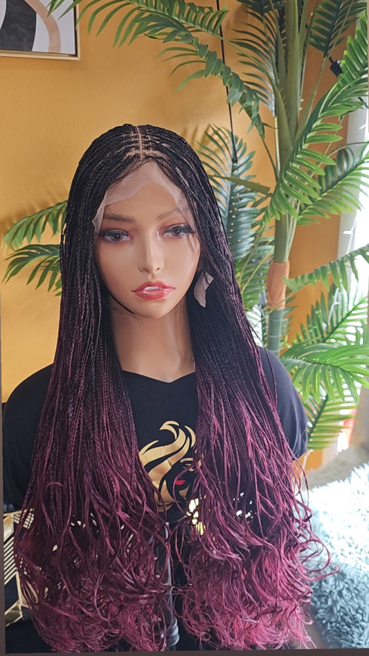Braided Full lace wig ( knotless braids)
