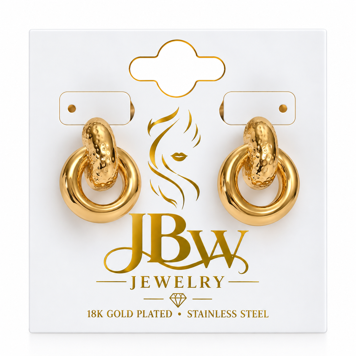 JBW Jewelry Geometric 18K PVD Gold Plated Earring