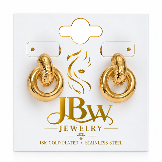 JBW Jewelry Geometric 18K PVD Gold Plated Earring